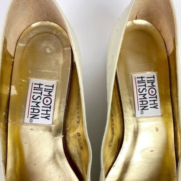 Vintage 80's Mint Green Leather Chain Wrapped Heels - Picture 13 of 13